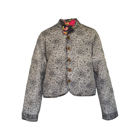 Floral Silk Quilt Jacket